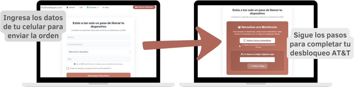 ¿Cómo desbloqueo un celular AT&T para cualquier operador usando NCKDesbloqueo?
